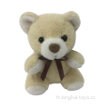 Peluche Ours Beige Avec Ruban